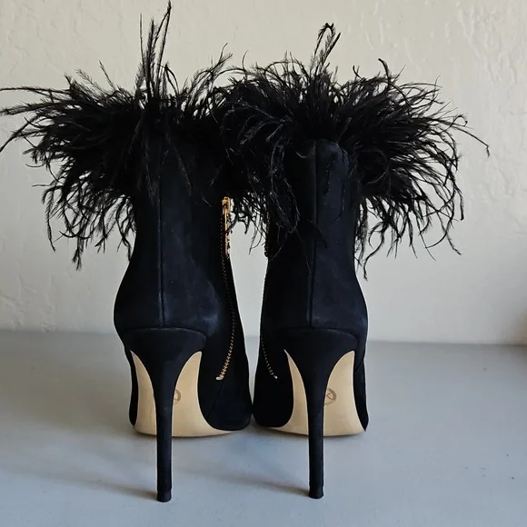 MICHAEL Michael Kors Whitby Feather Trim Suede Ankle Boot - Picture 5 of 7